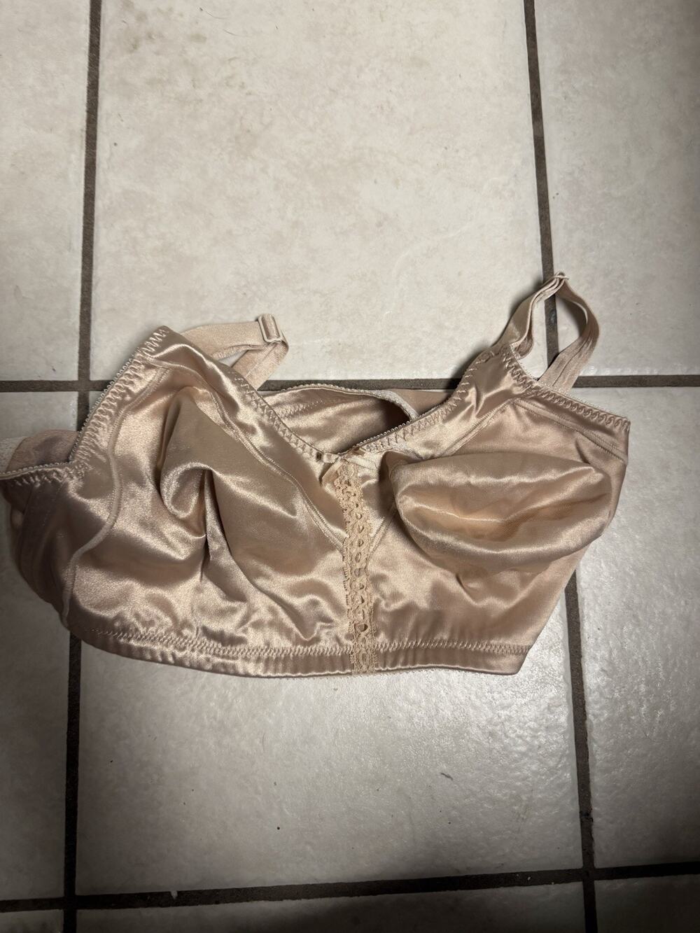 Bali Classic Support Wire Free Bra Style Beige Pink 42dd Retro